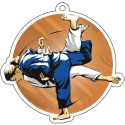 Exclusivité Médaille Acrylique 50mm Judo Femme - BA-MDA00M89