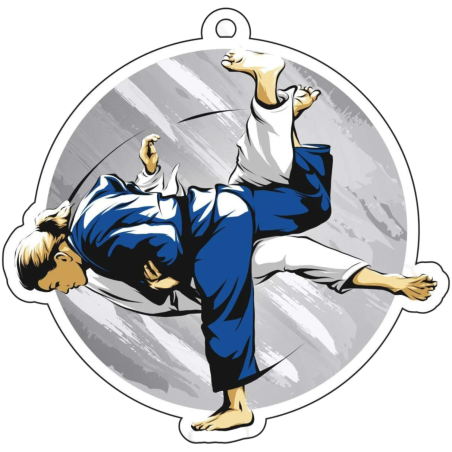 Exclusivité Médaille Acrylique 50mm Judo Femme - BA-MDA00M89