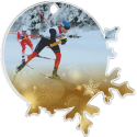 Médaille Acrylique 60mm Ski de fond - MDA008M4