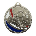 Médaille frappée 50mm Football Tricolore - CH-IM00751