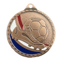 Médaille frappée 50mm Football Tricolore - CH-IM00751