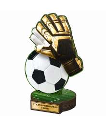 Trophée Bois Couleurs Gardien foot - BA-RW002M2