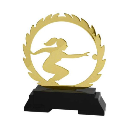 Trophée Laser Métal Pétanque Femme B-L242