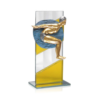 Trophée verre avec sujet NR...