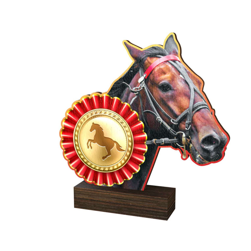 Trophée Bois Couleurs Equitation - BA-WF002M042B