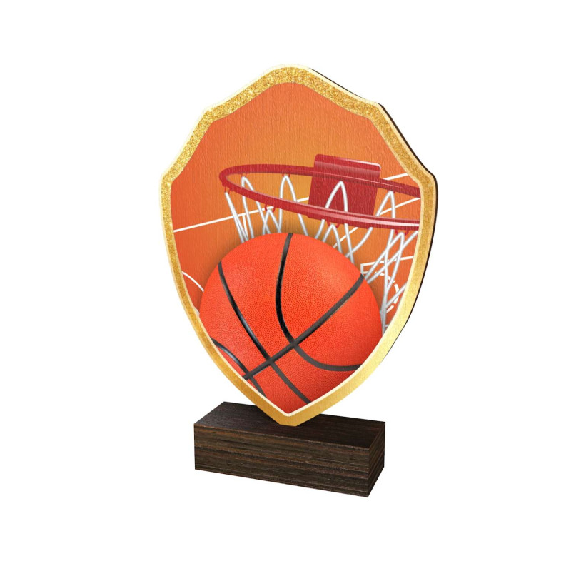 Trophée Bois Couleurs Basket - BA-TFRW003