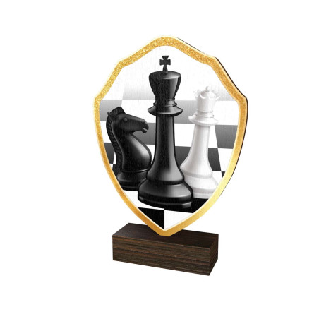 Trophée Bois Couleurs Echecs - BA-TFRW041