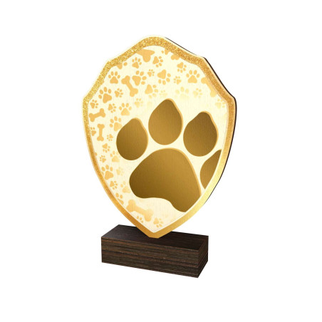 Trophée Bois Couleurs Compétition canine Chien - BA-TFRW053