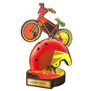 Trophée Bois Couleurs BMX -...