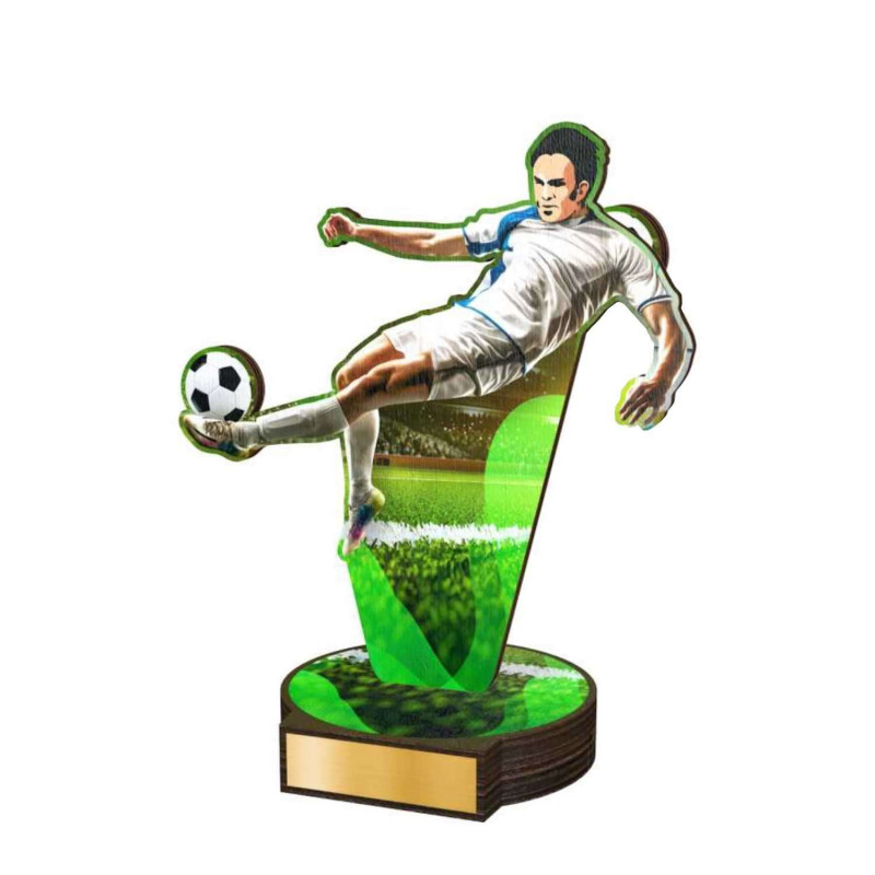 Trophée Bois Couleurs Football - BA-RW002M4