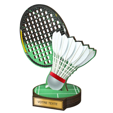 Trophée Bois Couleurs Badminton - BA-RW002M8