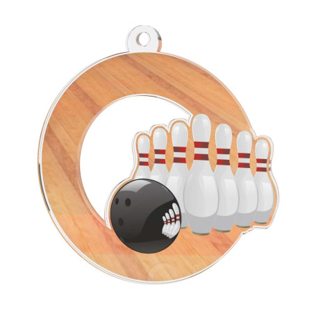 Médaille Acrylique 50mm Bowling - MDA0010M32