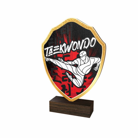 Trophée Bois Couleurs Taekwondo - BA-TFRW026