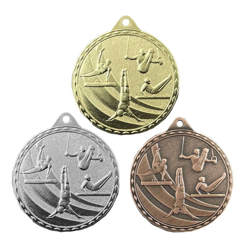 Médaille Frappée 50mm Gymnastique Homme - CH-IM00666