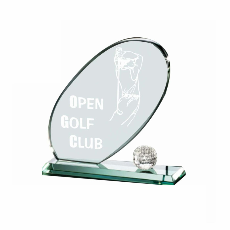 Trophée Création Verre et Jade Spécial Golf S-67053 - S-67052 - S-67051