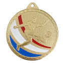 Médaille Frappée 50mm Football Tricolore - CH-IM00656