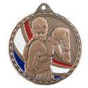 Médaille Frappée 50mm Boxe Tricolore - CH-IM00688