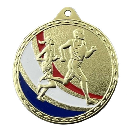 Médaille Frappée 50mm Cross Tricolore - CH-IM00690