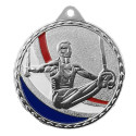 Médaille Frappée 50mm Gymnastique Homme Tricolore - CH-IM00695