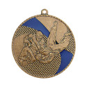 Médaille 50mm bicolore frappée Judo - T-M263