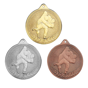 Médaille frappée Judo 70mm...