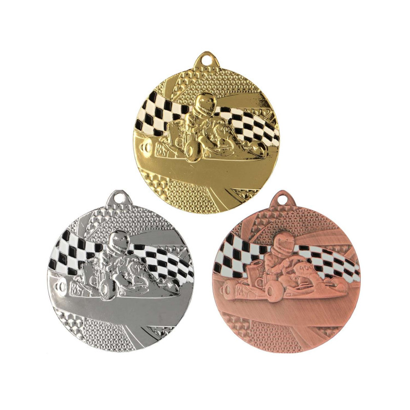 Médaille Frappée 50mm Karting - TR-MMC8350