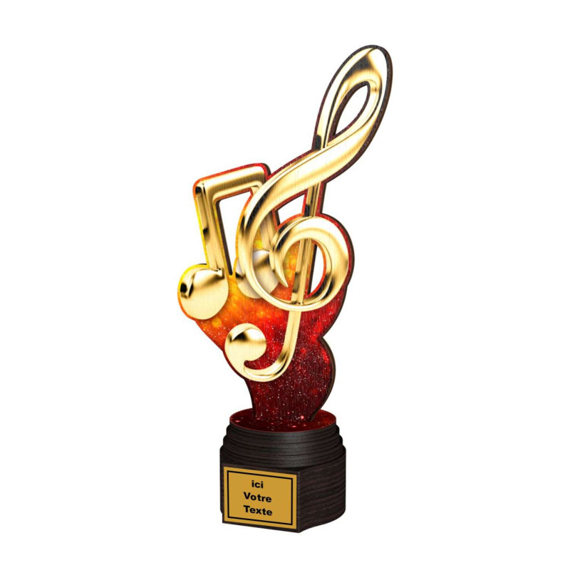 Trophée Bois Couleurs Musique - BA-ACTCW0052