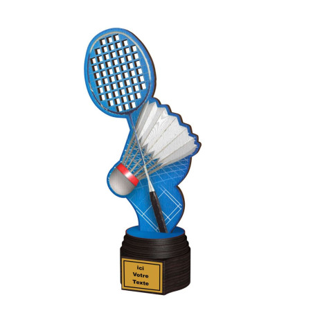 Trophée Bois Couleurs Badminton - BA-ACTCW006