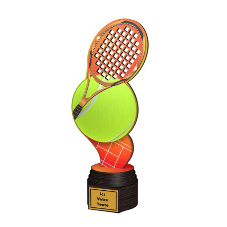 Trophée Bois Couleurs Tennis - BA-ACTCW0033