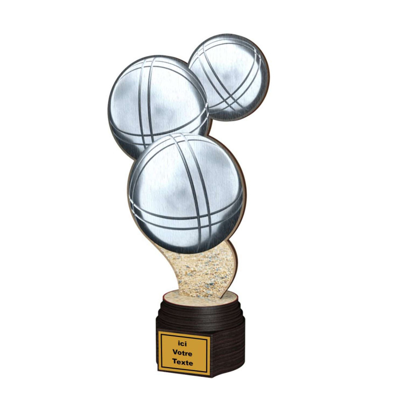 Trophée Bois Couleurs Pétanque - BA-ACTCW0044