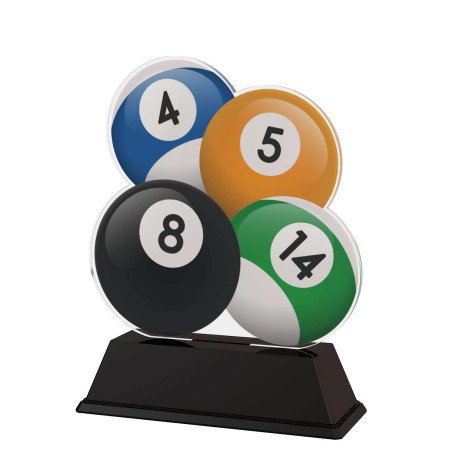 Trophée Acrylique EXCLUSIVITE Billard - BA-FA210A-M17