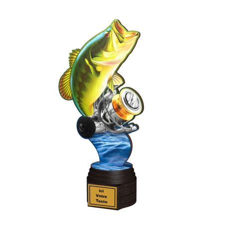 Trophée Bois Couleurs Poisson pêche - BA-ACTCW0050