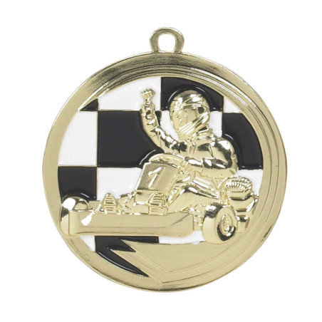 Médaille Frappée 50mm Karting - B-8337