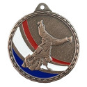 Médaille Frappée 50mm Judo Tricolore - CH-IM00684