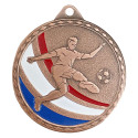 Médaille Frappée 50mm Football Tricolore - CH-IM00656