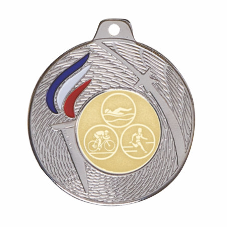 Médaille Flamme olympique tricolore F-Q048