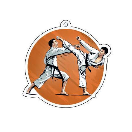 Exclusivité Médaille Acrylique 50mm Karate - BA-MDA00M87