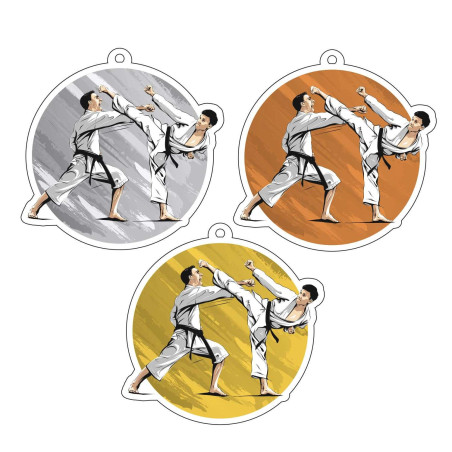 Exclusivité Médaille Acrylique 50mm Karate - BA-MDA00M87