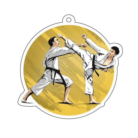 Exclusivité Médaille Acrylique 50mm Karate - BA-MDA00M87